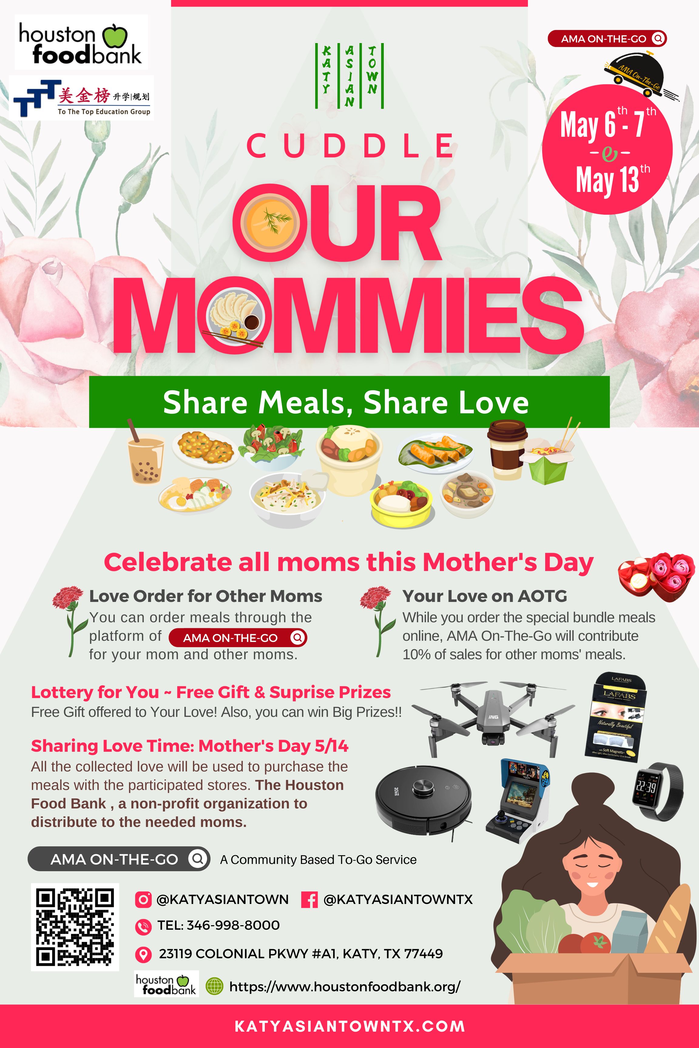 Cuddle Our Mommies: Share Meals, Share Love with Katy Asian Town and Houston Food Bank